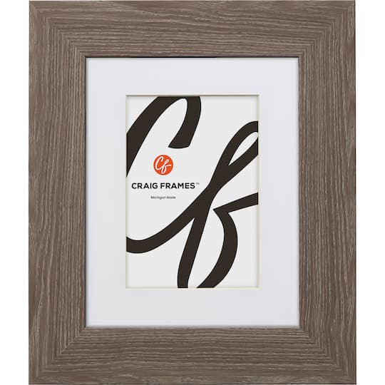 4 Pack Craig Frames American Barn Farmhouse Gray Picture Frame with Mat